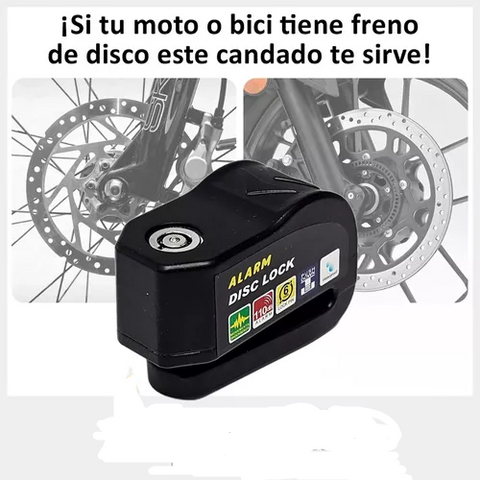 CANDADO DE MOTO CON ALARMA