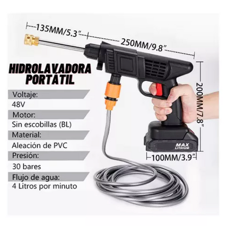 Hidro lavadora portátil 2 baterías